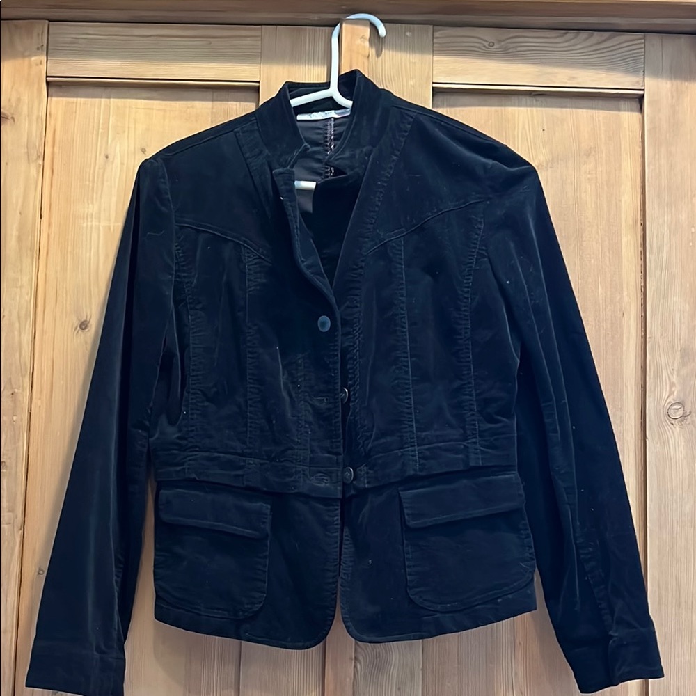 AKA New York Black Velvet Blazer Tailored Fit